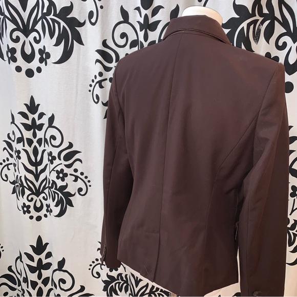 Merona Sz Medium Chocolate Brown 2 Button Blazer - Picture 4 of 11